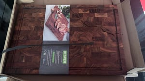 KESPER Schneidebrett aus Akazie – Tranchierbrett massiv 50 x 35 x 3,5 cm – extra stark & messerschonend – langlebig & dekorativ – 29154 Kunden-Foto 1