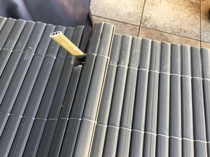 Fiqops Sichtschutzmatte PVC Sichtschutzzaun Windschutz fur Garten Balkon und Terrasse Bambus 120x400cm Kunden-Foto 4
