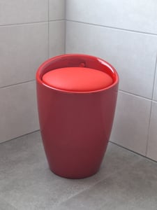 WENKO Bad Hocker Sitz 20 L Stauraum Wäsche Sammler Sortierer Aufbewahrung CANDY Kunden-Foto 1