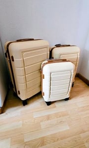 COSTWAY Kofferset 5 tlg., Koffer Set Hartschale inkl. 1 Reisetasche & 1 Kulturbeutel, Reisekoffer mit Teleskopgriff, Zahlenschloss & Rollen Handgepäck Kunden-Foto 1