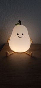 LED Nachtlicht, Silikon Birne Touch Nachtlampe USB-Aufladbar mit Timer, 7 Farbe dimmbar süßes Schlaflicht Kinderzimmer tragbare Schlafhilfe Stilllicht, Kinder Geschenk Kunden-Foto 6