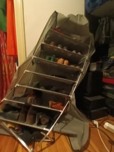 Schuhschrank Faltschrank Stoffschrank 120x30x110cm Stoffgarderobe Textile für Schuhe Kleiderschrank Schuhregal materielle mit 12 Ablagefächern Retoo Kunden-Foto 2