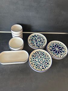 Hermia Concept, MCH09211, Frühstücksteller, Blau, Keramik, 19 x 19 cm Kunden-Foto 2