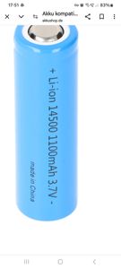 Akku kompatibel für Oral-B Akku Li-Ion UR14500AC passend für Braun iO 6, 7, 8, 9, 10, 3,7 Volt, 48,8x14,1mm Kunden-Foto 1