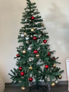 FCH 150 cm Umelý vianočný stromček s 350 špičkami PVC, jedľa so stojanom, zelená Fotografia od zákazníka č. 7