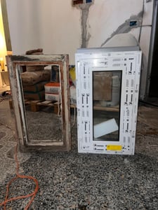 Framex Kellerfenster Weiß BxH 40x80cm (400x800mm) 2fach (32mm) Dreh Kipp DIN Rechts - Kunststofffenster Premium Fenster - Alle Größen Kunden-Foto 2