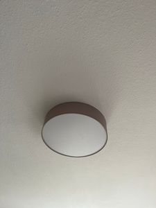 LEDVANCE ORBIS PARIS Deckenleuchte 400mm, weiß, 2XE27-Sockel, kann mit smarter Lampe bestückt werden, hochwertiges, modernes Design, mit Stoffschirm, geeignet für Innenräume, rund, IP20 Schutzklasse Kunden-Foto 1