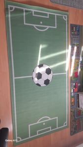 Kinder-Teppich, Spiel-Teppich Für Kinderzimmer Mit Fußball-Motiv, In Grün Grösse 80x150 cm Kunden-Foto 1