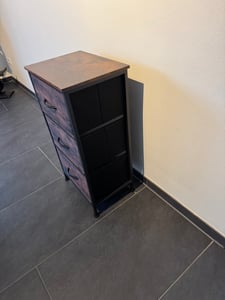 SONGMICS Kommode, Schrank, 3 Stoffschubladen, für Schlafzimmer, Flur, Wohnzimmer Kunden-Foto 3