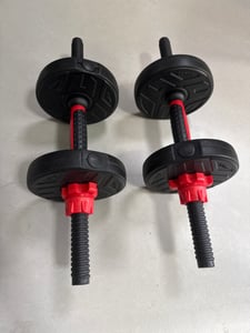 CCLIFE Hanteln Set 2er Kurzhanteln Langhanteln verstellbar Hantelset 20kg professionell Dumbbell mit Verbindungsstahlrohr Gewichten Kunden-Foto 1