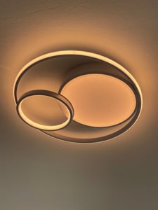 Moderne Deckenleuchte Rund Deckenlampe LED Acryl für Wohnzimmer Schlafzimmer Beleuchtung 32W Kunden-Foto 3