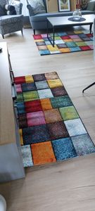 TT Home Wohnzimmer Teppich Bunt Kurzflor Wohnzimmerteppich Meliert 3D Optik Geometrisches Design Modern Größe 240x330 cm Kunden-Foto 1