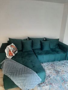 FurMeb24 ECKSOFA Gabo-L form mit Schlaffunktion und Bettkasten 280 x 188 x 85 cm DUNKELBLAU monolith 79 Kunden-Foto 2