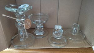 LS-LebenStil 3´er Set Glas Kerzenständer Klar 28cm Kerzenhalter für Stabkerzen Stumpenkerzen LED Kerzen Stabkerzenhalter Kerzenleuchter Tisch-Deko Kunden-Foto 1