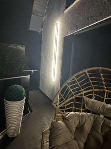 Lámpara de pared exterior MasterLED LED, IP65, 60 cm, 19 W, luz blanca tra (4000 K) – Lámpara de fachada moderna para casas, terrazas y jardines Foto del cliente 1