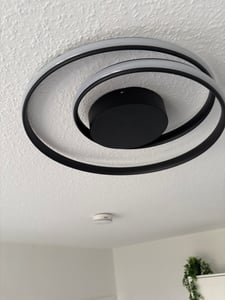 Deckenleuchten, LED Deckenleuchte, Ring-Design, Deckenlampe, Stufenlos dimmbar mit Fernbedienung, 45cm, 43W, Wohnzimmerlampe, für Wohnzimmer, Schlafzimmerleuchte, Küche, Esszimmer, Büro, Flur, Balkon, Schwarz Kunden-Foto 4