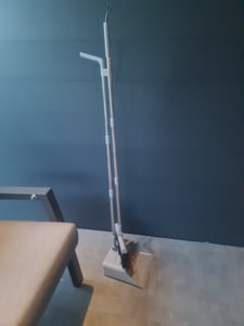 Bedee Besen mit Kehrschaufel Set, Besen mit Langstiel zum Kehren im Innen- und Außenbereich, Weiß Kunden-Foto 1