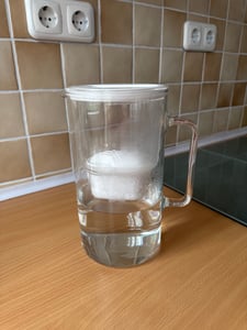 Wessper D2 BOROSILICATE Wasserfilterkanne 3 L Minze – Glasfilterkanne mit 10 AquaMax Filter, BPA-frei Kunden-Foto 2