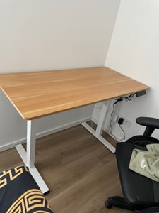 SANODESK QS1 Elektrycznie regulowany stół 180x80 cm, 4 funkcje pamięci, ochrona przed kolizjami, nośność 70 kg, hak, zarządzanie kablami (Biały) Zdjęcie produktu od klienta nr 8