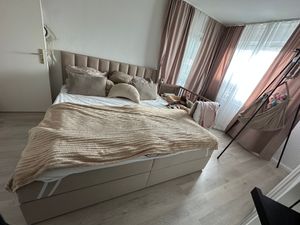 TRADA Boxspringbett 160x200 Palermo mit Bettkästen mit Matratze mit Topper Komplett-Set Polsterbett Bonell H3 Beige Kunden-Foto 19