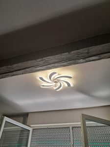 Leise Deckenventilator 70W Deckenleuchte mit RGB Hintergrundlicht, 6 Geschwindigkeiten Ventilator, Deckenlampe mit RGB Farbwechsel Lampe Kunden-Foto 1