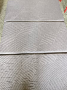 Vesgantti Klappmatratze 140x195cm, Höhe 15cm, Gästematratze, 3-teilige Gel Schaumstoff Faltmatratze, waschbarem Bezug Faltbare Matratze, grau Kunden-Foto 3