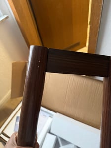 Consolle scandinava effetto legno di noce, 110cm, Marrone Foto del cliente 2