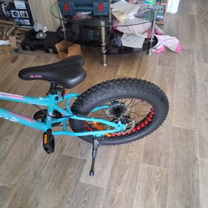 HILAND 20 Zoll Kinderfahrrad mit 4.0 Fat Tire, Shimano 7-Gang, Geeignet für Strand, Schnee, Kinder Mountainbike Jungen Mädchen, Weiß Kunden-Foto 4