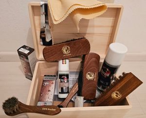 Schuhputzset Venezia - Komplettset für die Schuhreinigung und -pflege | 12-teiliges Schuhpflege-Set für Stiefel und Schuhe aus Leder | Reinigungsset für Schuhe Kunden-Foto 3