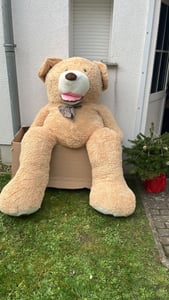 Gustaw Teddybär Groß XXL (Weiss, 160cm) Amigo - Plüschbär, Kuschelbär XXL Plüschtier, Plüschtier Kuscheltier Giant Teddy. Kunden-Foto 1