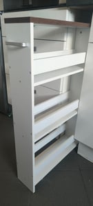 COSTWAY Smalle opbergwagen, 13 cm breed, mobiele serveerwagen met 4 niveaus, smalle mobiele kar met planken, keukenwagen op wielen Klantenfoto 2