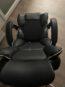 Gaming-Stuhl mit Ventilator, Bürostuhl, Luftkühler und Kühlung – Belüfteter Kühlsitz, mit Liegefunktion,  sanfte Vibrationsmassage, Brau Kunden-Foto 48