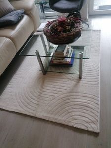 Teppich Wohnzimmer Schlafzimmer Kurzflor Skandi Muster Arche Bogen Einfarbig 3D Grösse 240x340 cm Kunden-Foto 1