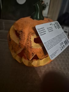 Calabaza de Halloween LED para decoración, con iluminación. Calabaza de plástico luminosa para ventanas, salones, jardines y balcones Foto del cliente 1