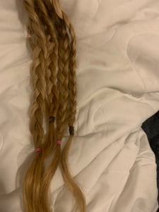 hair2heart Extensions Echthaar Bondings Gewellt - 25 Strähnen 0.5g 50cm 9/0 lichtblond Kunden-Foto 2