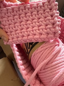 Cordon en coton Cordon tressé en coton Cordon à âme en polyester Pour macramé Corde de macramé Cordon de bricolage 5 mm 100 m Rose DIY WAS Photo du client 2