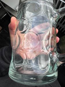 Sahm Maßkrug 1,0L Glas, 2er Set, klassische Form, stabiler Boden, großzügige Henkel Kunden-Foto 1