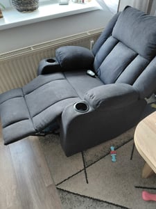 FCH Elektrisch Aufstehhilfe Massagesessel mit Massage Wärmefunktion, Ruhesessel mit Becherhalter, Fernbedienung und Seitentasche, TV Sessel，Schwarz Kunden-Foto 8