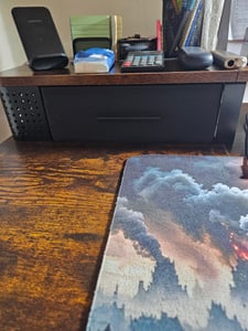VASAGLE Höhenverstellbarer Schreibtisch elektrisch, 120 cm, stufenlos verstellbar, mit Steckdosenleiste, Haken, Memory-Funktion Kunden-Foto 3