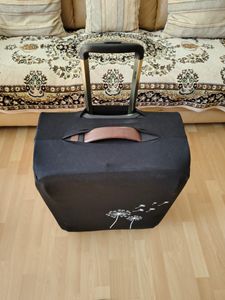 Hochelastische Reise-koffer Abdeckung Schutzabdeckung Kofferschutzhülle Kofferbezug Kofferhülle Groß 27"-30" Mustache [083] Kunden-Foto 2