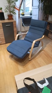 SONGMICS Relaxsessel Schaukelsessel, Relaxstuhl, verstellbare Fußstütze Kunden-Foto 4