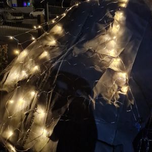 120er LED Lichtervorhang Innen und Außen warmweiß Kunden-Foto 1