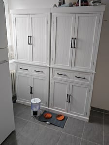 Yaheetech Aktenschrank Vorratsschrank Büroschrank 183,5 cm Höhe mit verstellbaren Regalbretter, Weiß Kunden-Foto 1