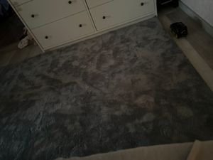 SONGMICS Kurzflorteppich, 200 x 290 cm, rutschfester, maschinenwaschbar, grau, Wohnzimmerteppich Kunden-Foto 2