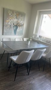 tectake® Set Stuhl Monroe gepolstert, in Samtoptik 48 x 59 x 82,5 cm Kunden-Foto 1