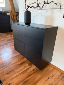 Kommode "Rova" 3-türig, schwarz-matt Kunden-Foto 2