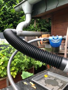 Tubi per acqua piovana e grondaie AIORBER, prolunghe per pluviali, prolunghe di drenaggio per giardini, strutture esterne e sistemi di drenaggio, nero Foto del cliente 2