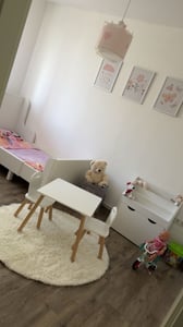 KESPER® Kindertisch mit 2 Stühlen mint – Kindersitzgruppe | Kindermöbel-Set für Kinderzimmer & Spielbereich | 3-teilig 1773313 Kunden-Foto 6