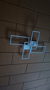 LED Deckenleuchte Wohnzimmer Deckenlampe 74W Dimmbar Schlafzimmerlampe mit Fernbedienung aus Metall Küchenlampe für Schlafzimmer Esszimmer Weiß Kunden-Foto 5
