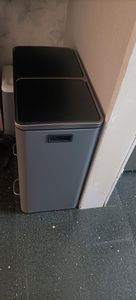 SVITA TM3X18 Treteimer 54 Liter 3x 18L Abfalleimer Mülleimer Mülltrennung Edelstahl Silber Kunden-Foto 3